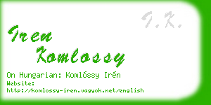 iren komlossy business card